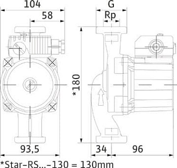 Циркуляционный насос Wilo Star-RS 15/2-130 для системы отопления. арт 4063801